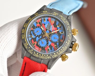 Rolex Daytona Carbon 40*12.4mm Mingzhu Movement Hand-woven Fiber Straps Watch